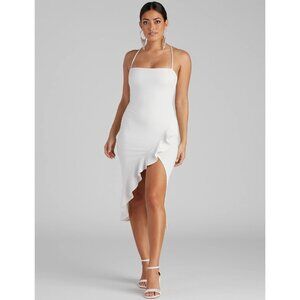 Windsor Add Some Flair Ruffle Detail Midi Dress Small